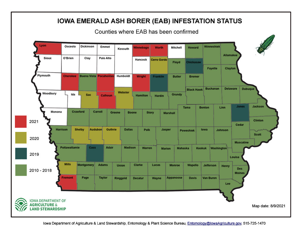 EAB USDA map
